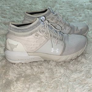 Under Armour HOVR Project Rock 2 off-white sneakers